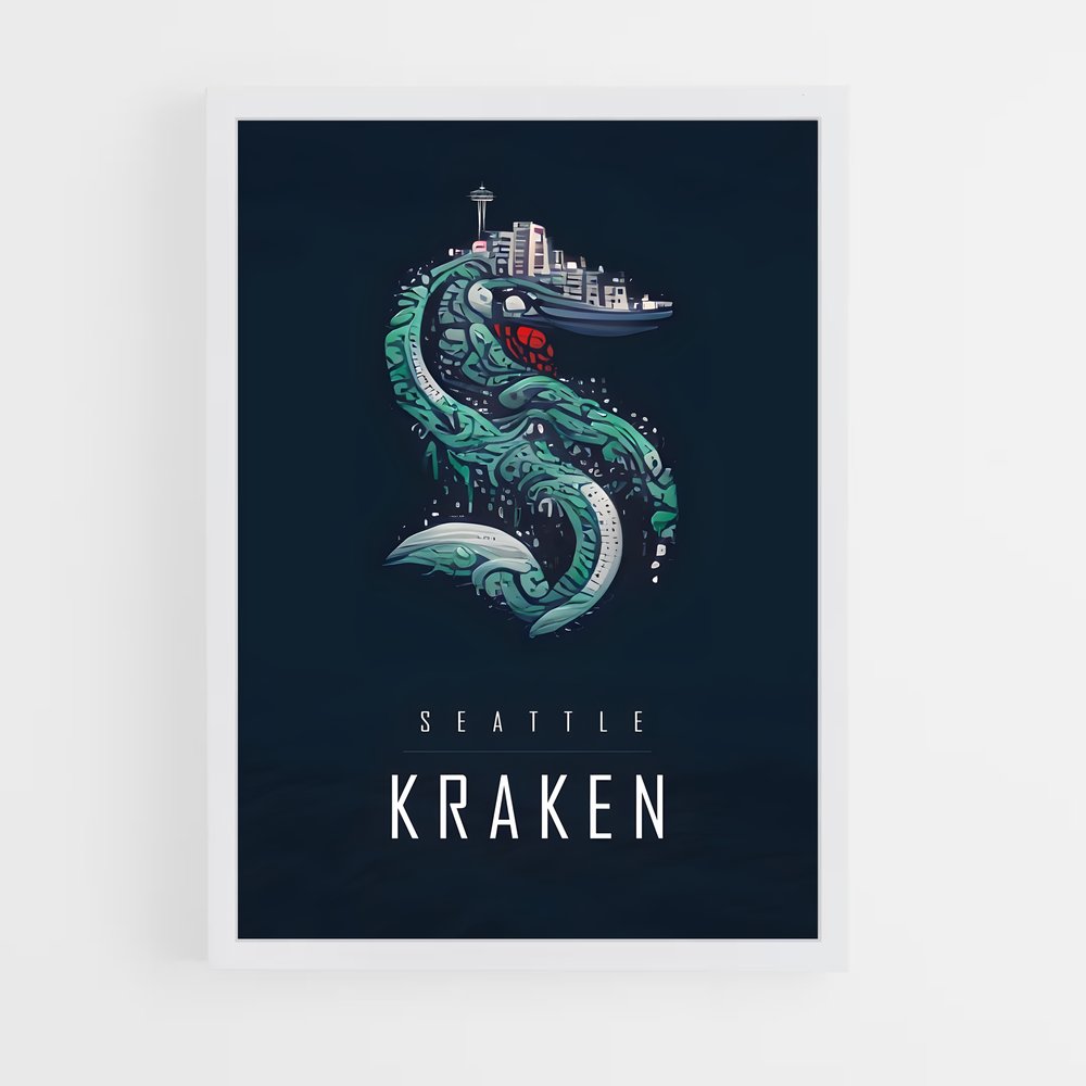 Poster Kraken Rising – affiche Hockey sur glace (vue 3)